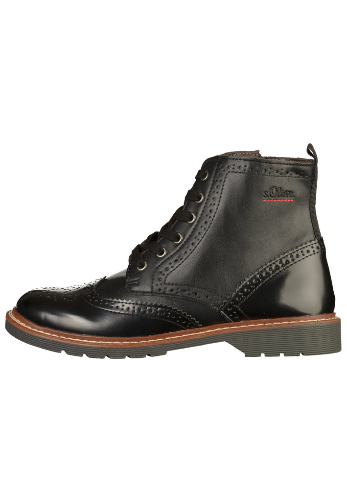 s.Oliver Stiefelette Lederimitat Schwarz - surf4shoes