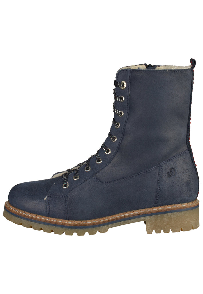 s.Oliver Stiefelette Leder Dunkelblau - surf4shoes