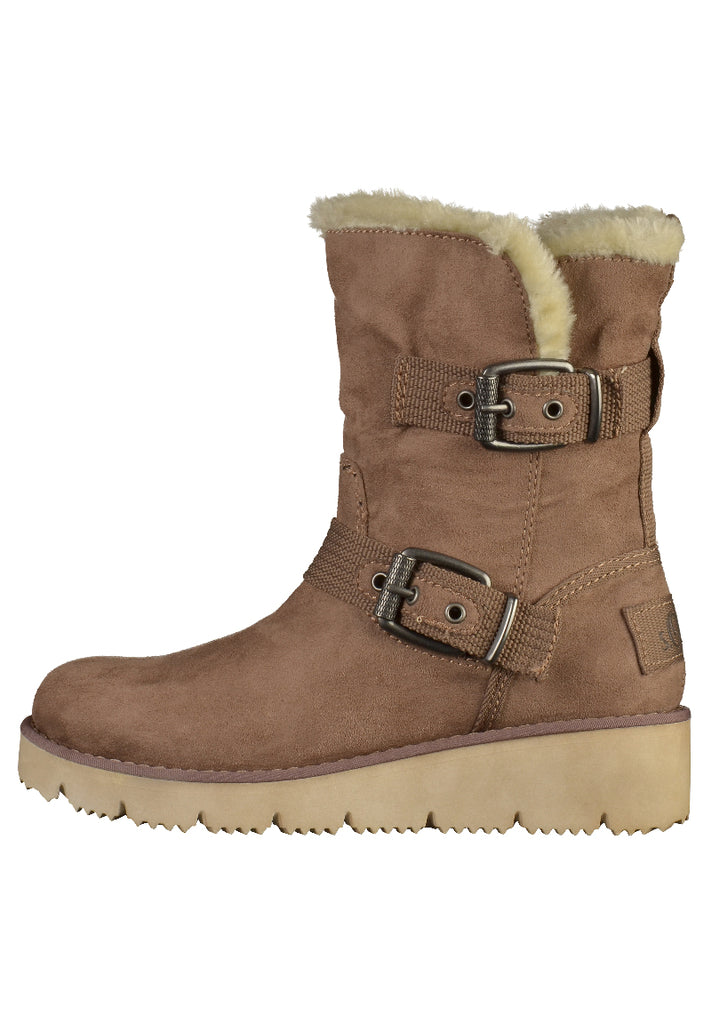 s.Oliver Stiefelette Lederimitat Braun - surf4shoes