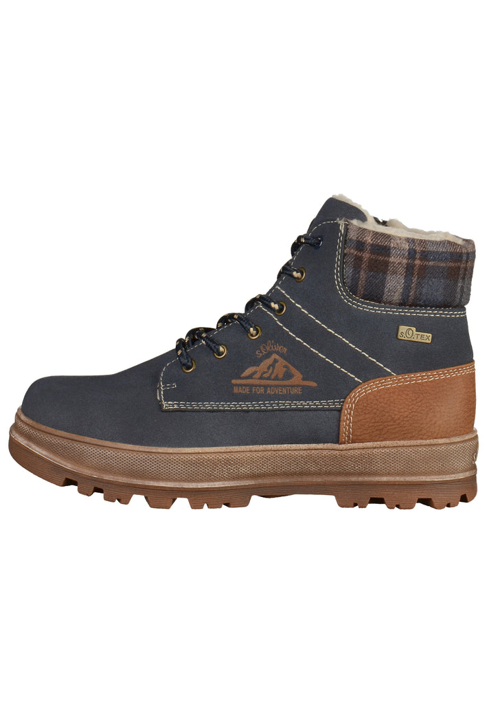 s.Oliver Stiefelette Leder Navy - surf4shoes