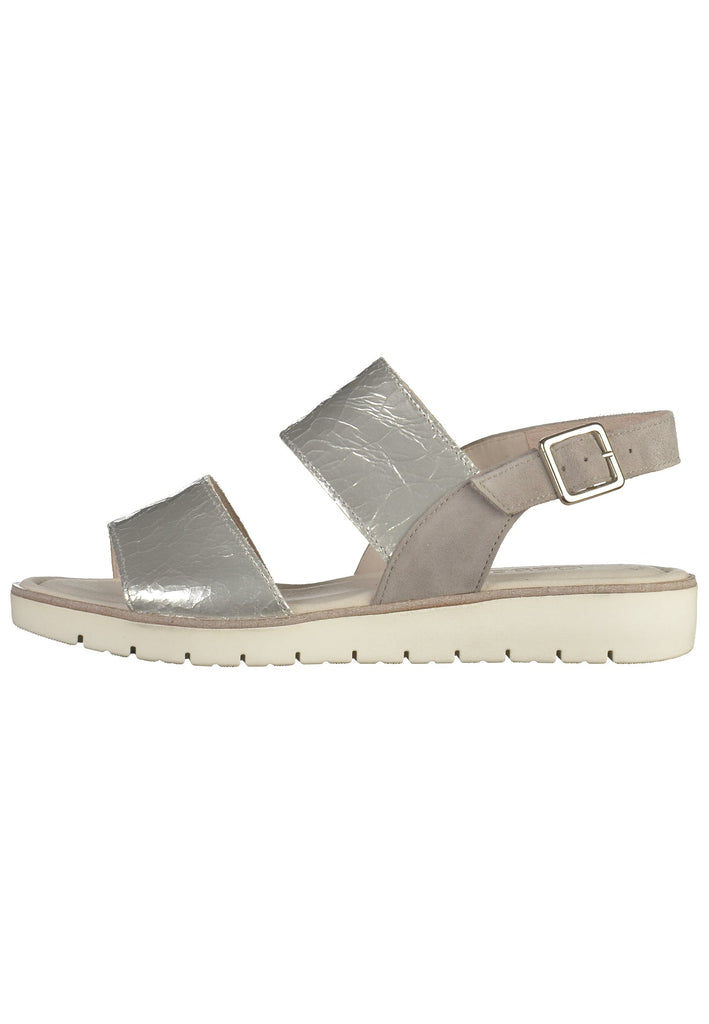 Gabor Sandalen Leder Silber - surf4shoes