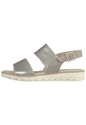 Gabor Sandalen Leder Silber - surf4shoes