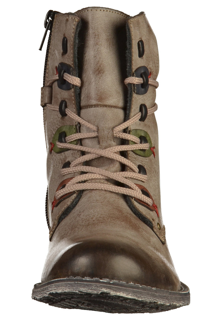 Rieker Stiefelette Lederimitat Braun - surf4shoes