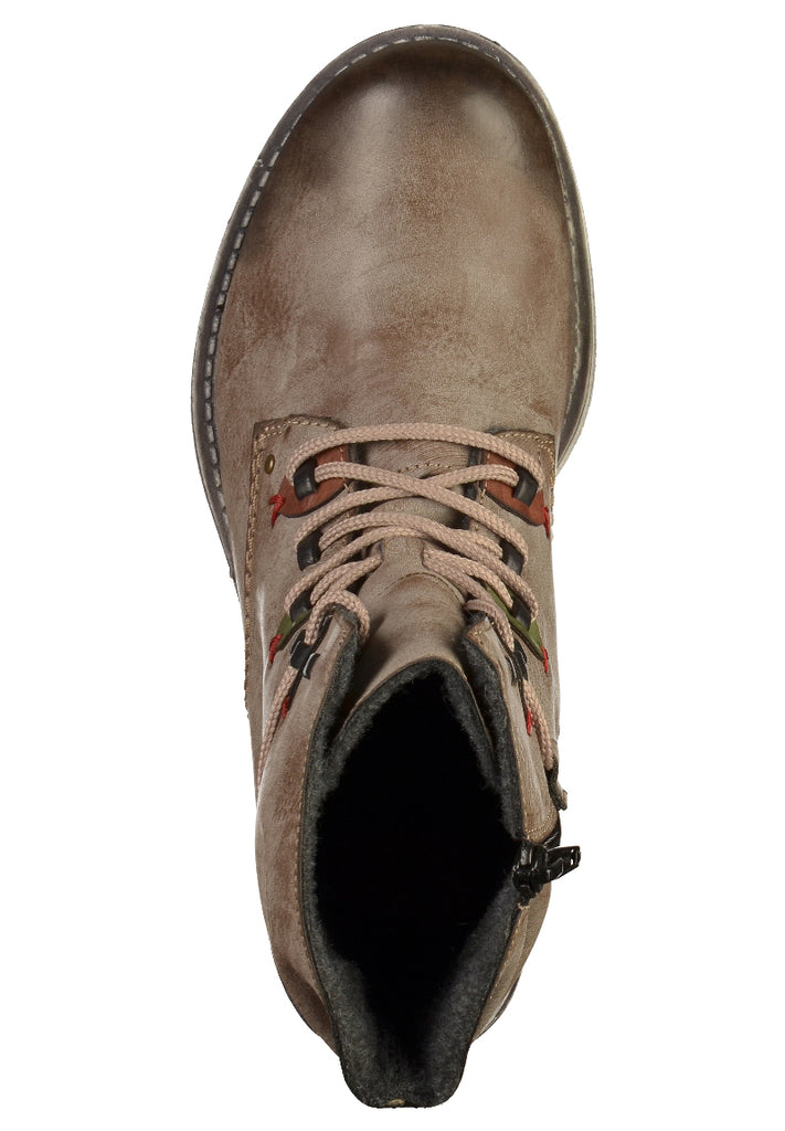 Rieker Stiefelette Lederimitat Braun - surf4shoes