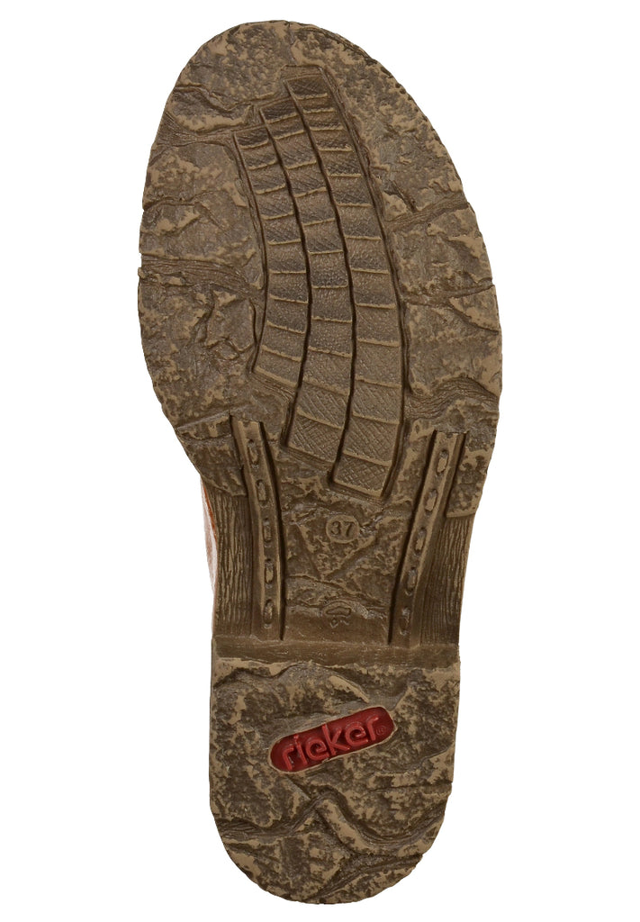 Rieker Stiefelette Lederimitat Braun - surf4shoes