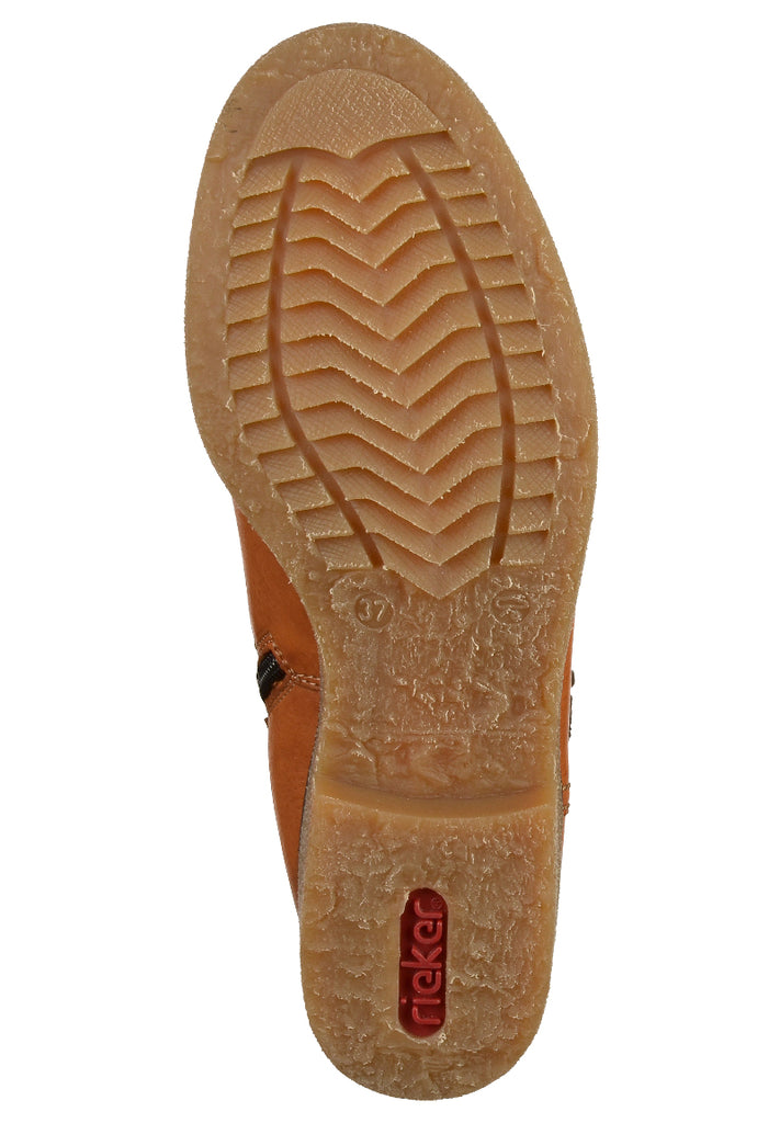 Rieker Stiefelette Lederimitat Braun - surf4shoes