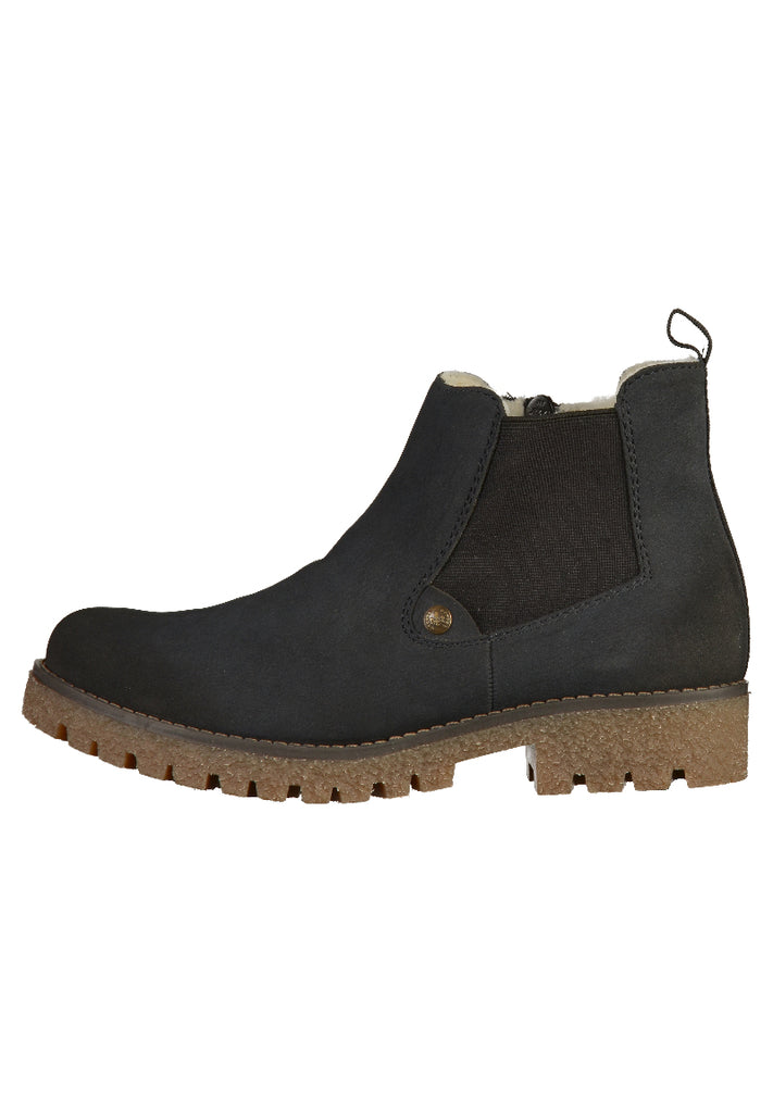 Rieker Stiefelette Lederimitat Blau - surf4shoes