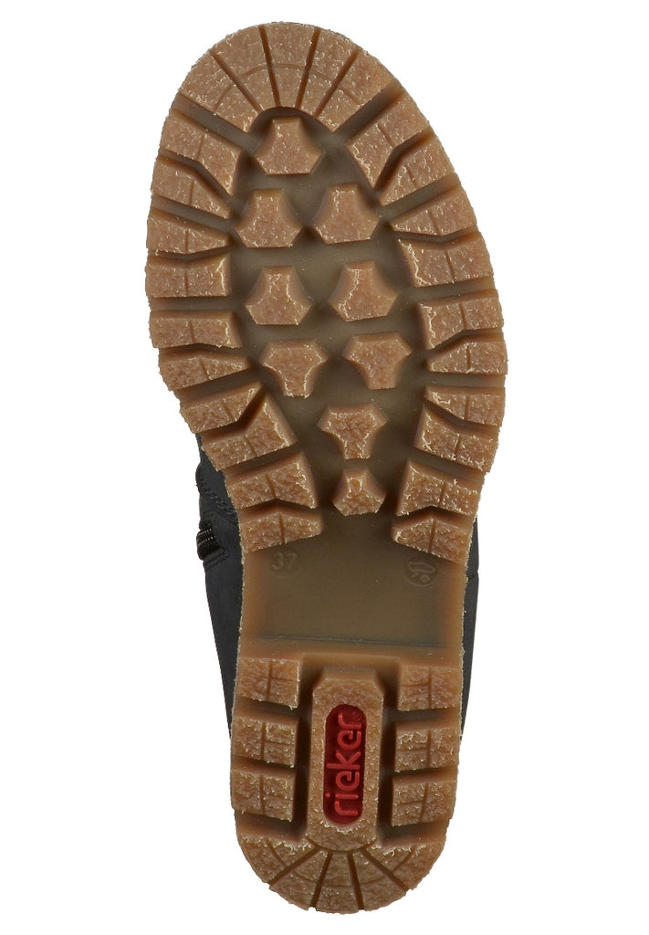 Rieker Stiefelette Lederimitat Blau - surf4shoes