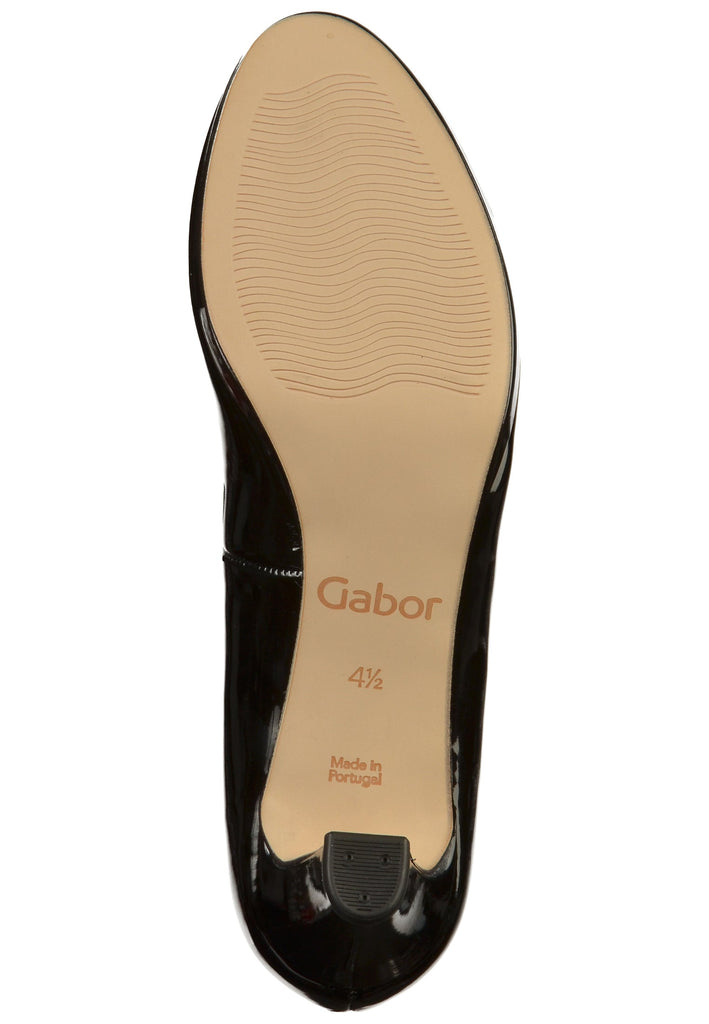 Gabor Pumps Lederimitat Schwarz - surf4shoes