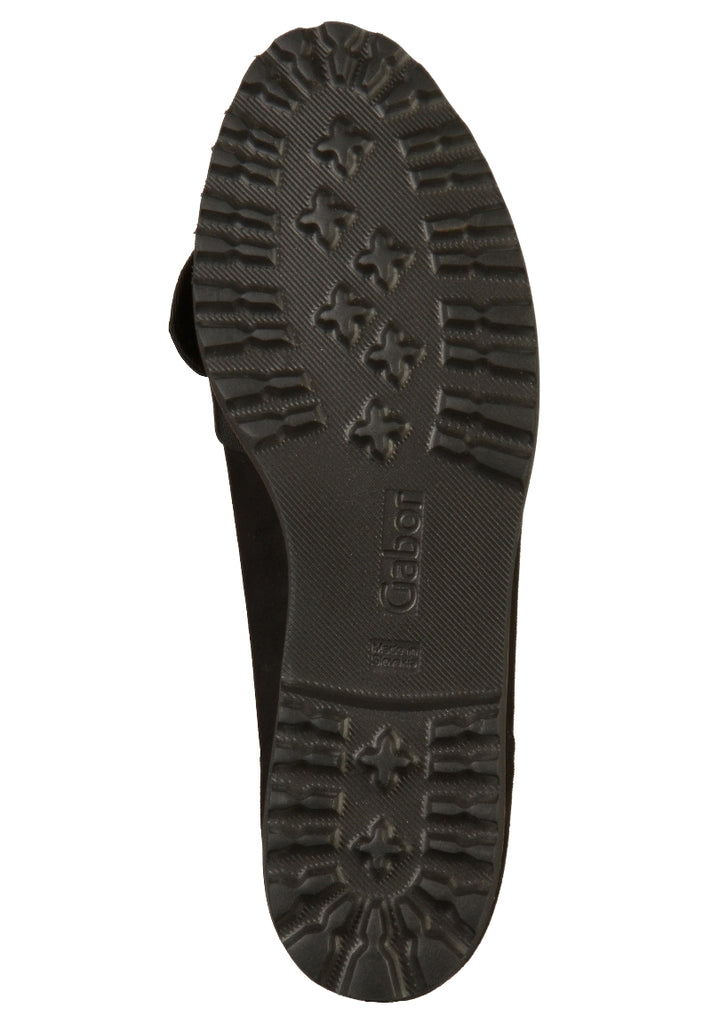 Gabor Slipper Nubukleder Schwarz - surf4shoes