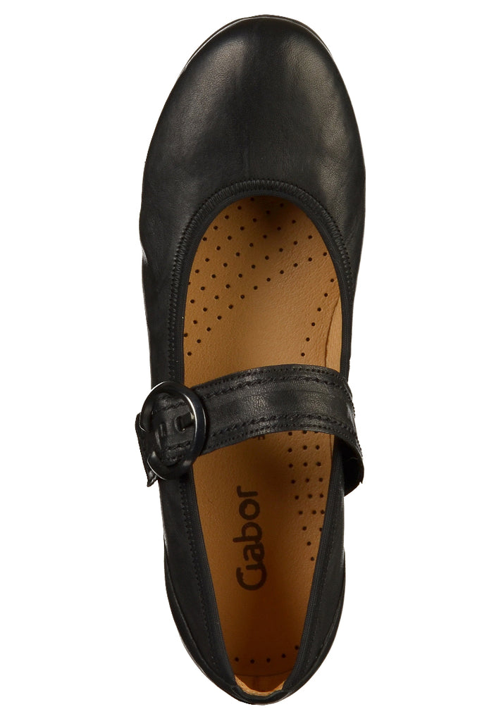 Gabor Ballerinas Leder Schwarz - surf4shoes