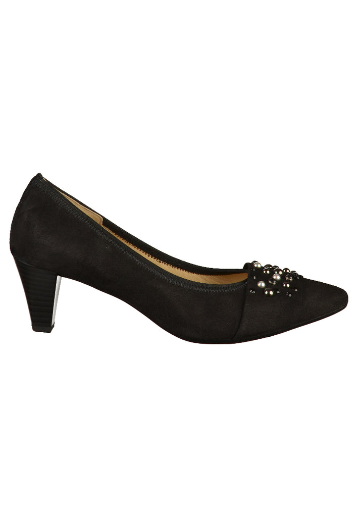 Gabor Pumps Nubuk / Naturleder Schwarz - surf4shoes