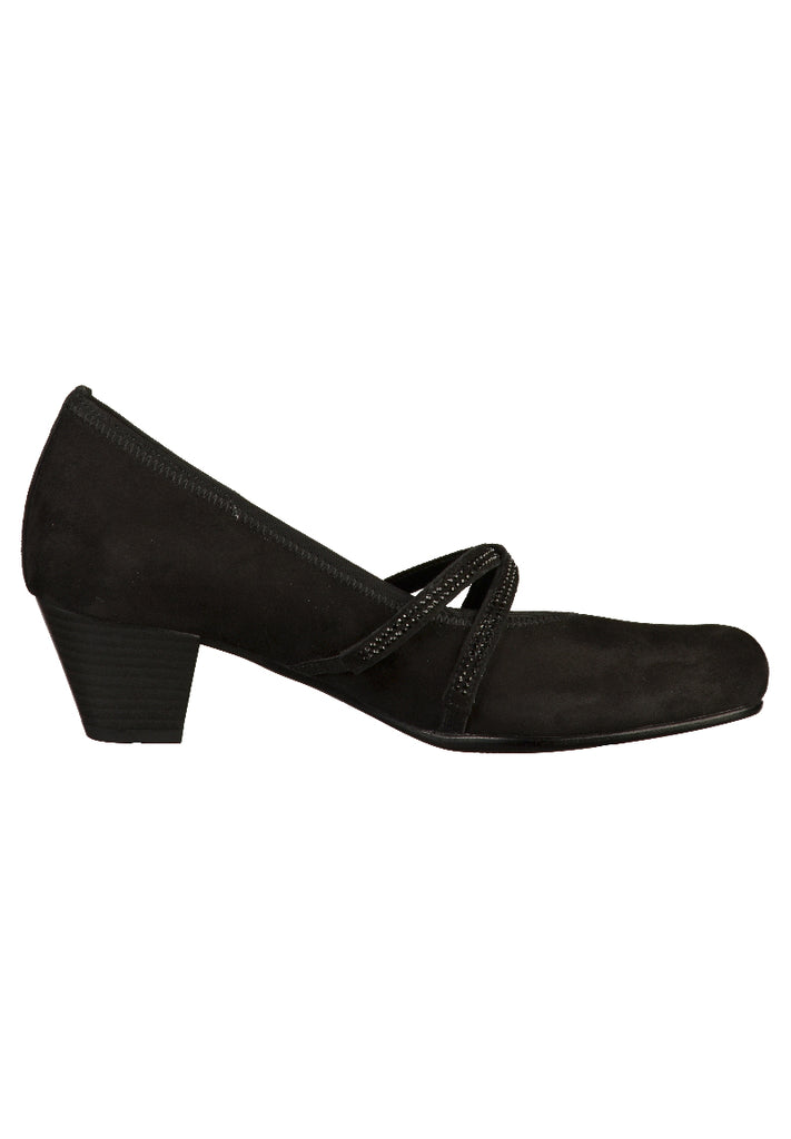 Gabor Pumps Nubukleder Schwarz - surf4shoes
