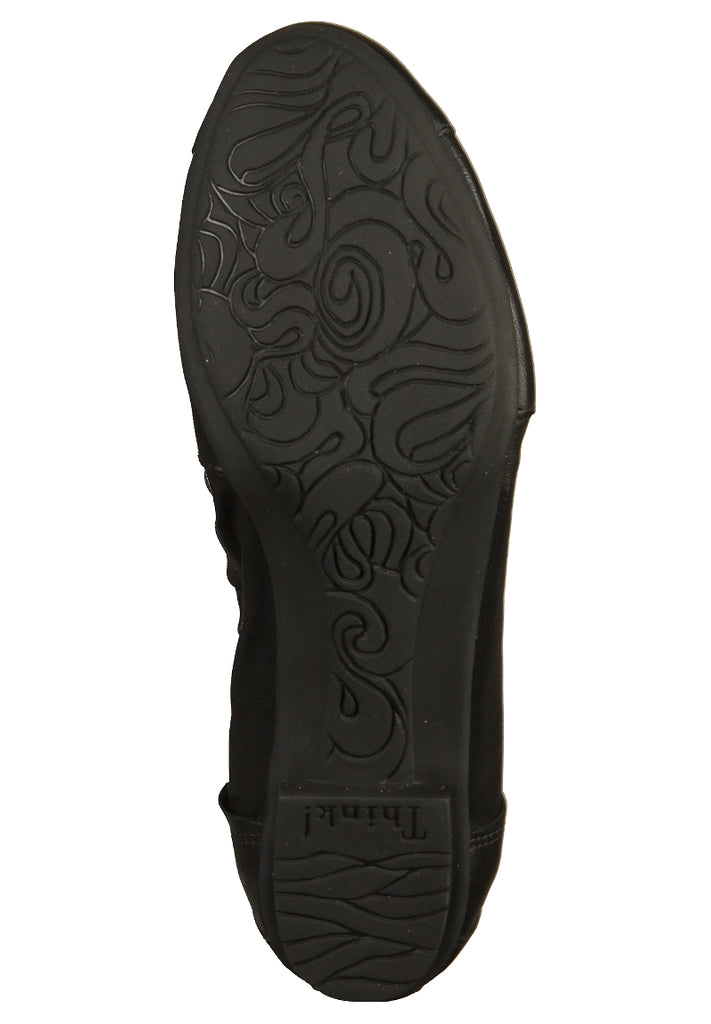 Think! Ballerinas Leder Schwarz - surf4shoes