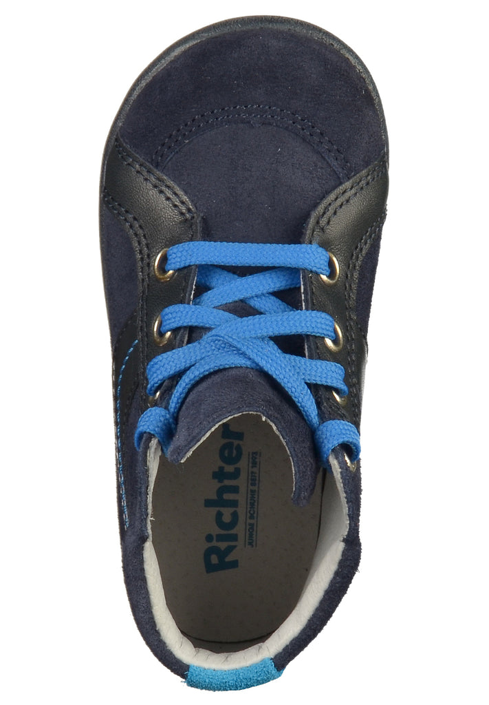 Richter Halbschuhe Veloursleder Dunkelblau - surf4shoes