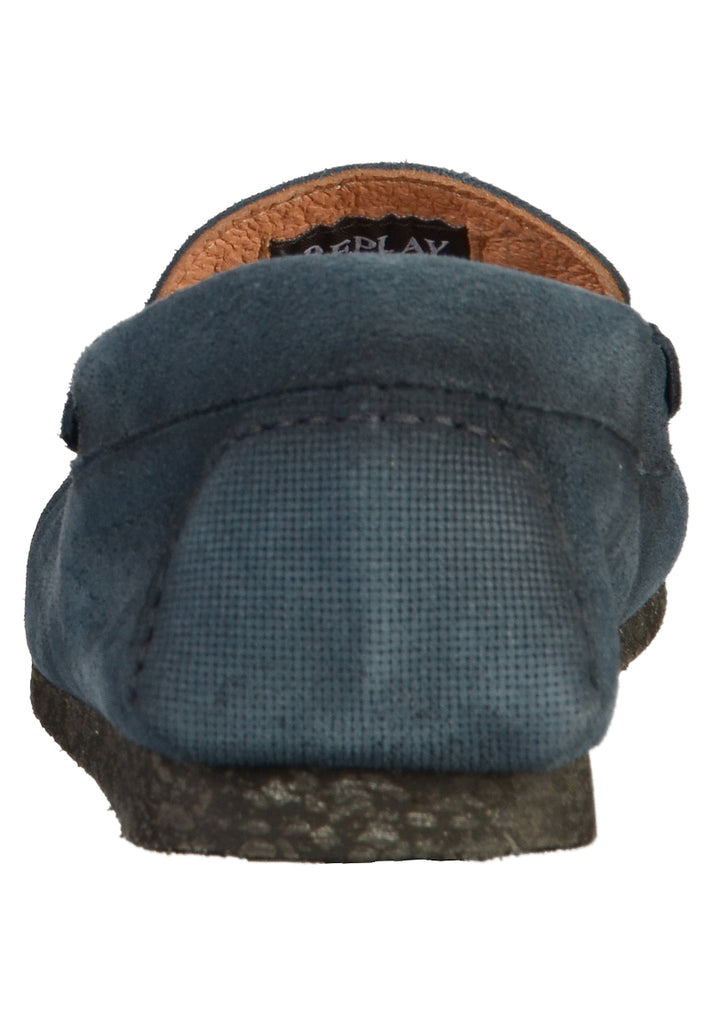 Replay Mokassin Leder Blau - surf4shoes