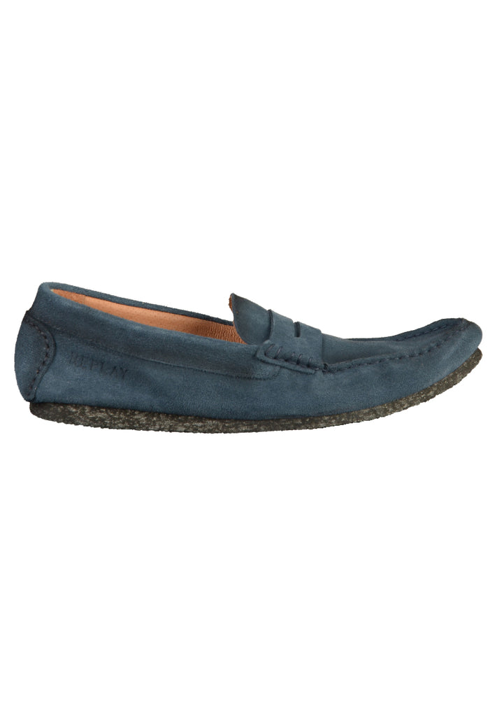 Replay Mokassin Leder Blau - surf4shoes