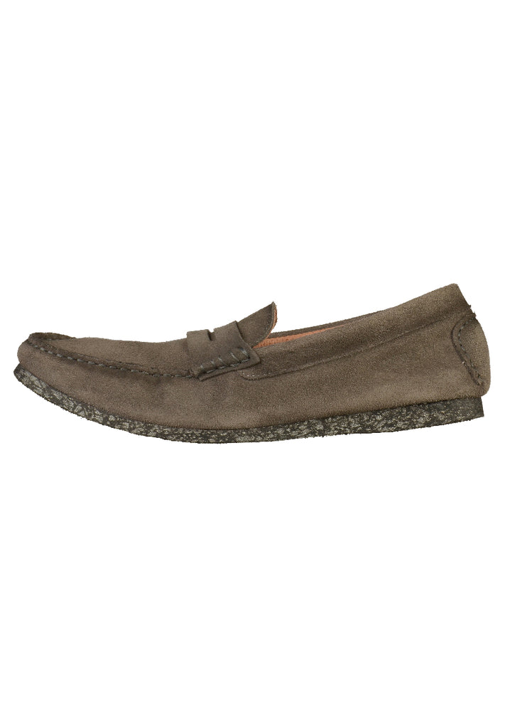 Replay Mokassin Leder Dunkelgrau - surf4shoes