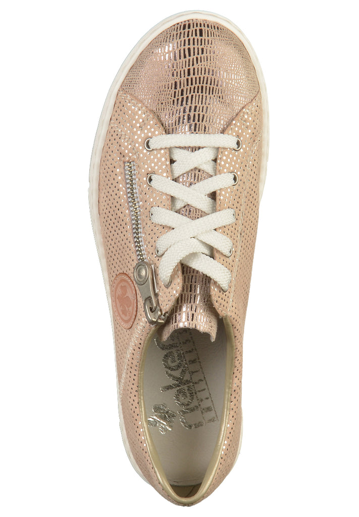 Rieker Sneaker Lederimitat Beige - surf4shoes