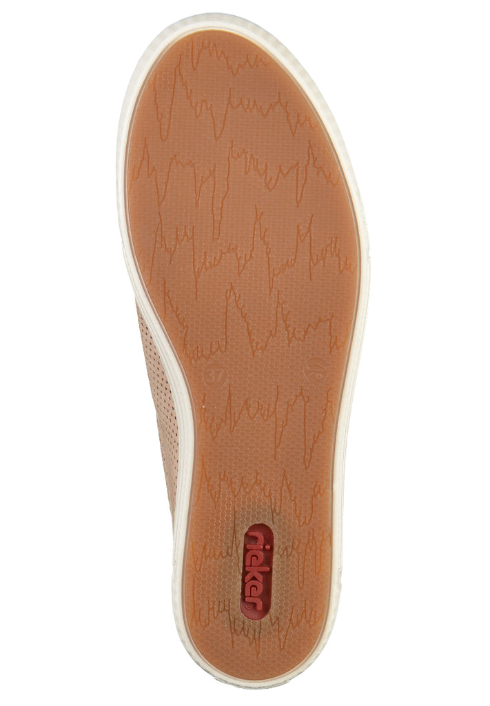 Rieker Sneaker Lederimitat Beige - surf4shoes