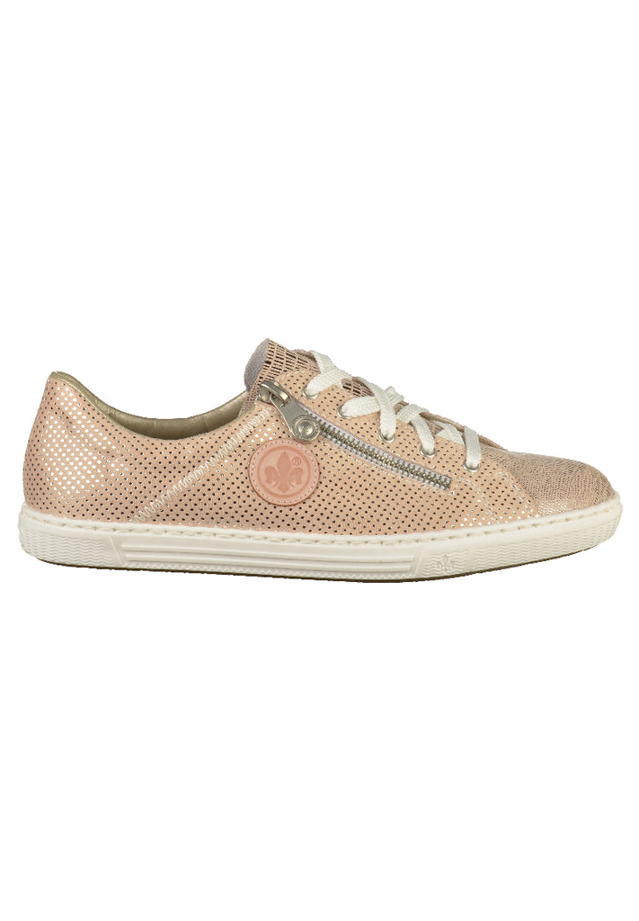Rieker Sneaker Lederimitat Beige - surf4shoes