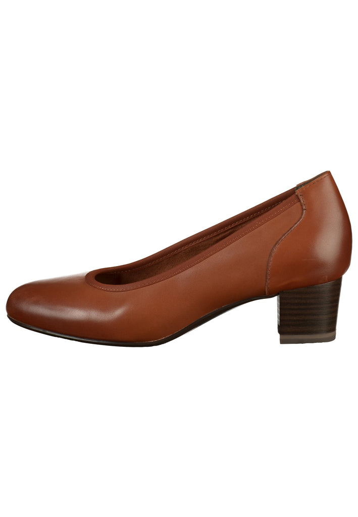 Tamaris Pumps Leder Cognac - surf4shoes