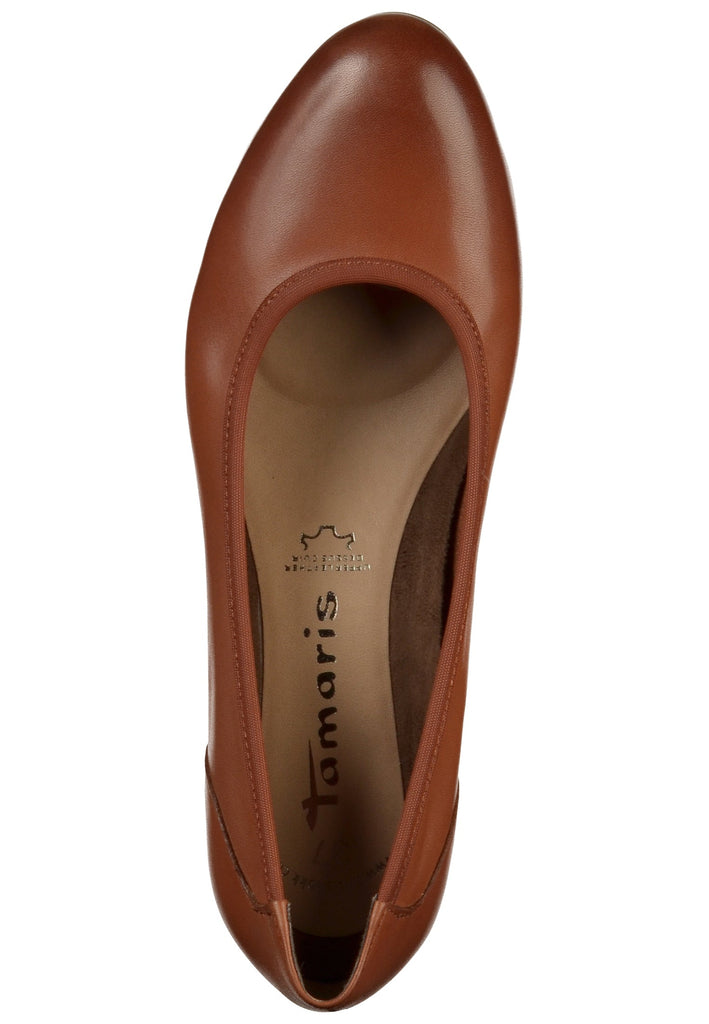 Tamaris Pumps Leder Cognac - surf4shoes