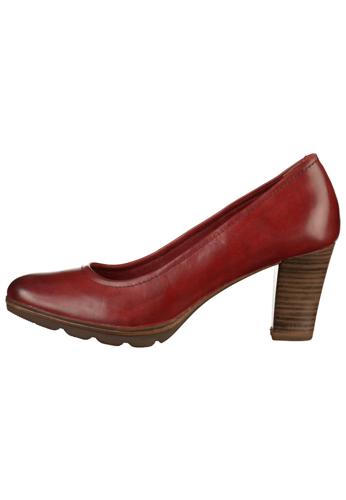 Tamaris Pumps Leder Rot - surf4shoes