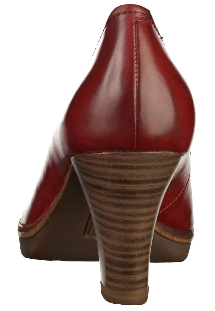 Tamaris Pumps Leder Rot - surf4shoes