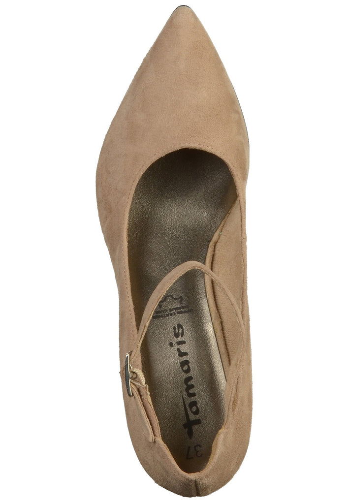 Tamaris Pumps Leder Taupe - surf4shoes
