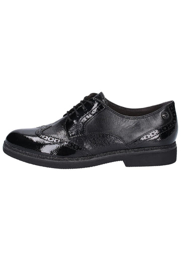 Tamaris Halbschuhe Leder/Textil Schwarz - surf4shoes