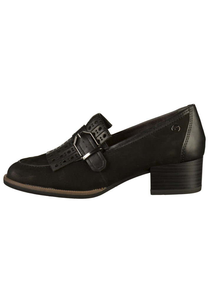 Tamaris Slipper Leder/Synthetik Schwarz - surf4shoes