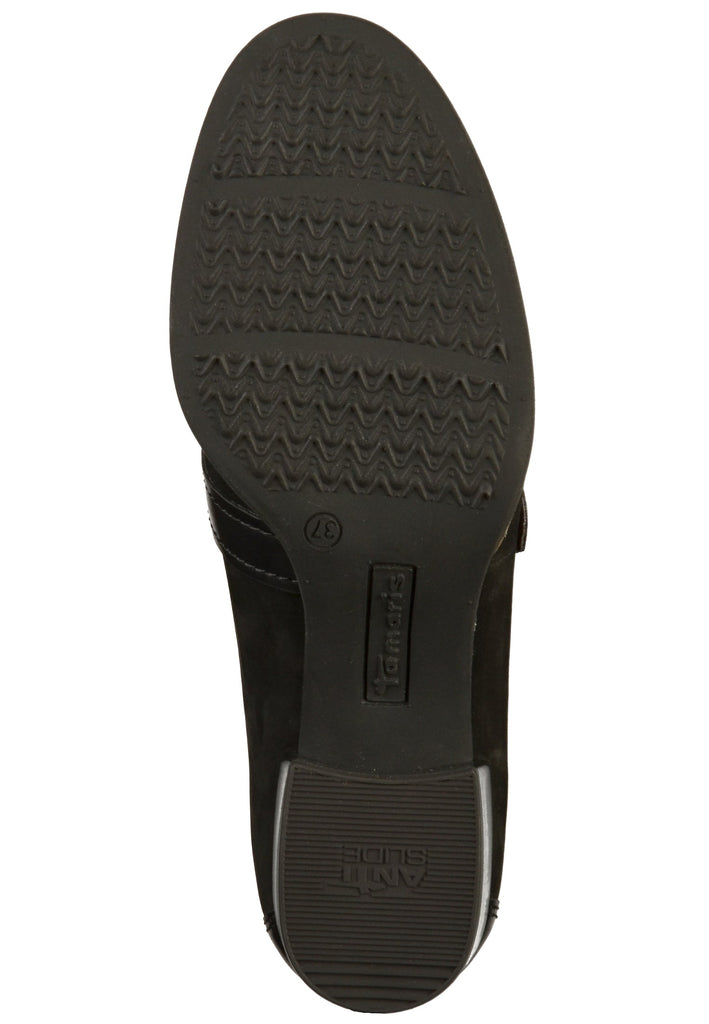 Tamaris Slipper Leder/Synthetik Schwarz - surf4shoes