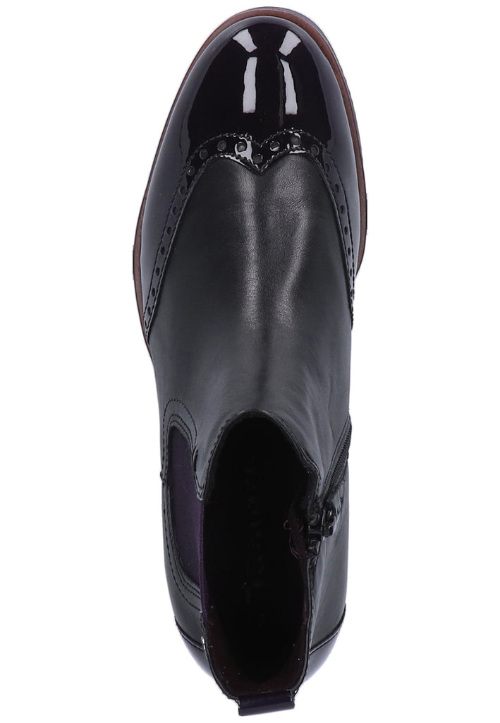 Tamaris Stiefelette Leder Schwarz - surf4shoes