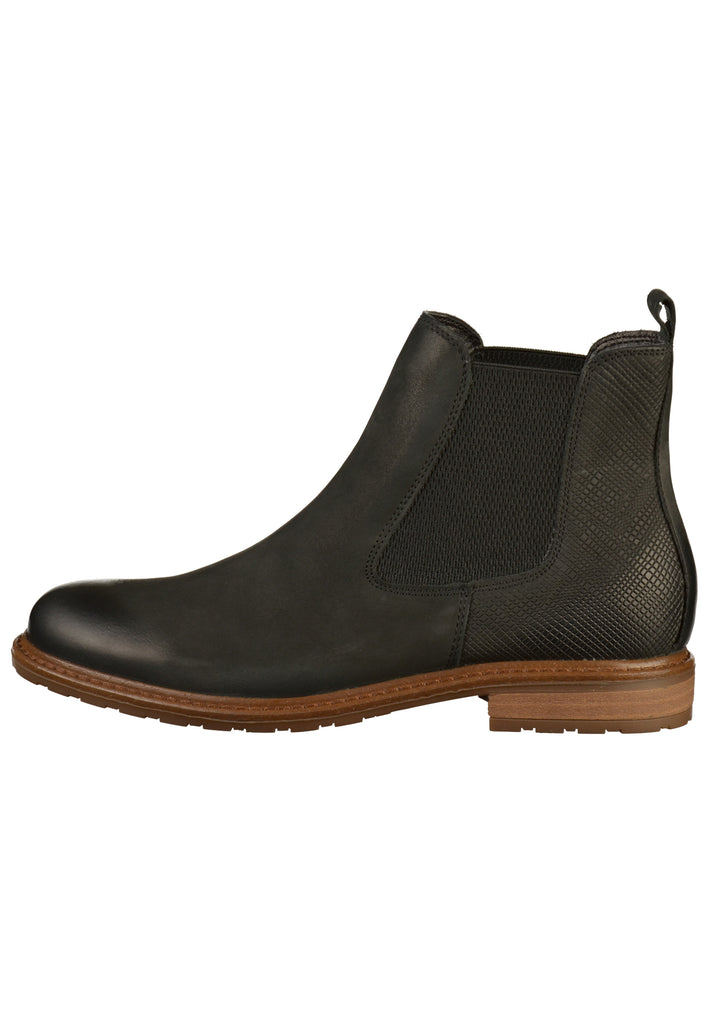 Tamaris Stiefelette Leder Schwarz - surf4shoes