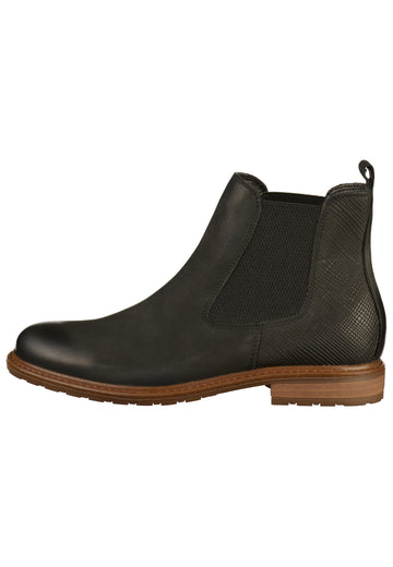 Tamaris Stiefelette Leder Schwarz - surf4shoes