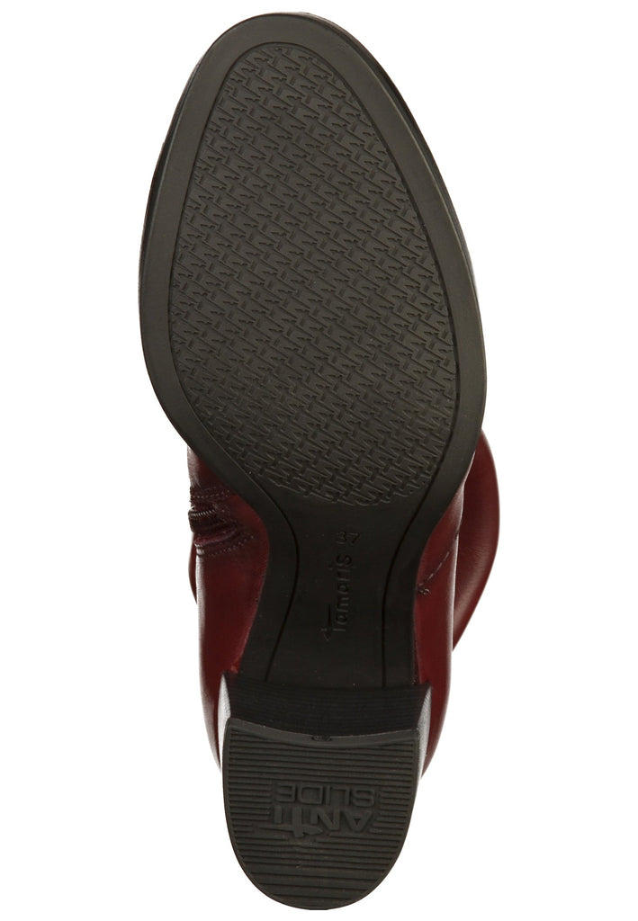 Tamaris Stiefel Leder Bordeaux - surf4shoes