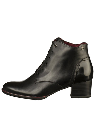 Tamaris Stiefelette Leder Schwarz - surf4shoes
