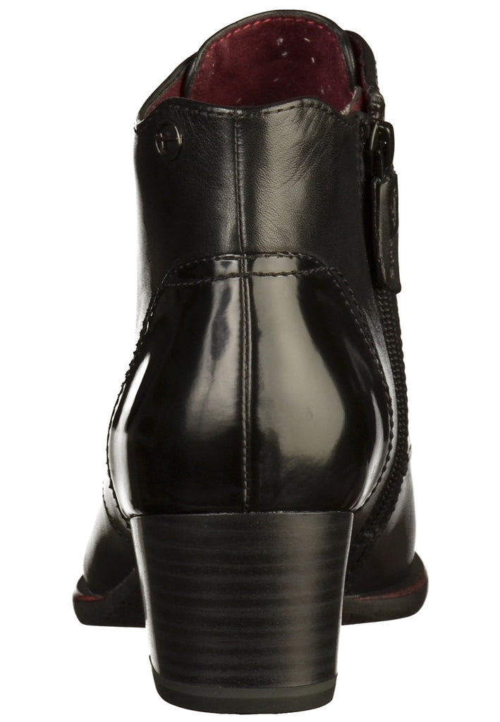 Tamaris Stiefelette Leder Schwarz - surf4shoes