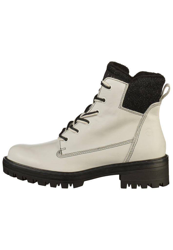 Tamaris Stiefelette Leder Weiß - surf4shoes