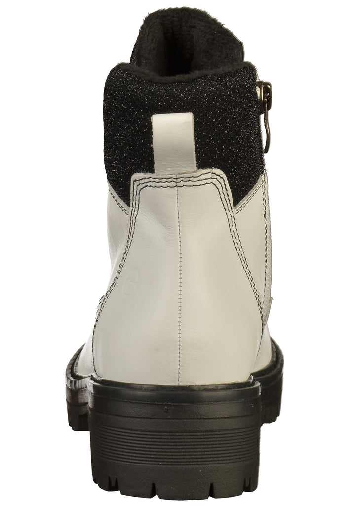 Tamaris Stiefelette Leder Weiß - surf4shoes