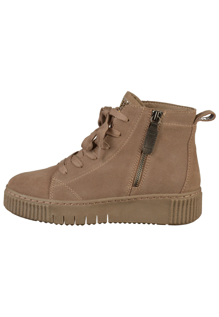 Tamaris Stiefelette Leder/Textil Braun - surf4shoes
