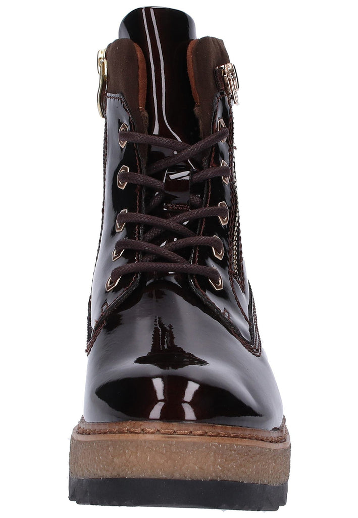 Tamaris Stiefelette Lederimitat/Textil Dunkelbraun - surf4shoes