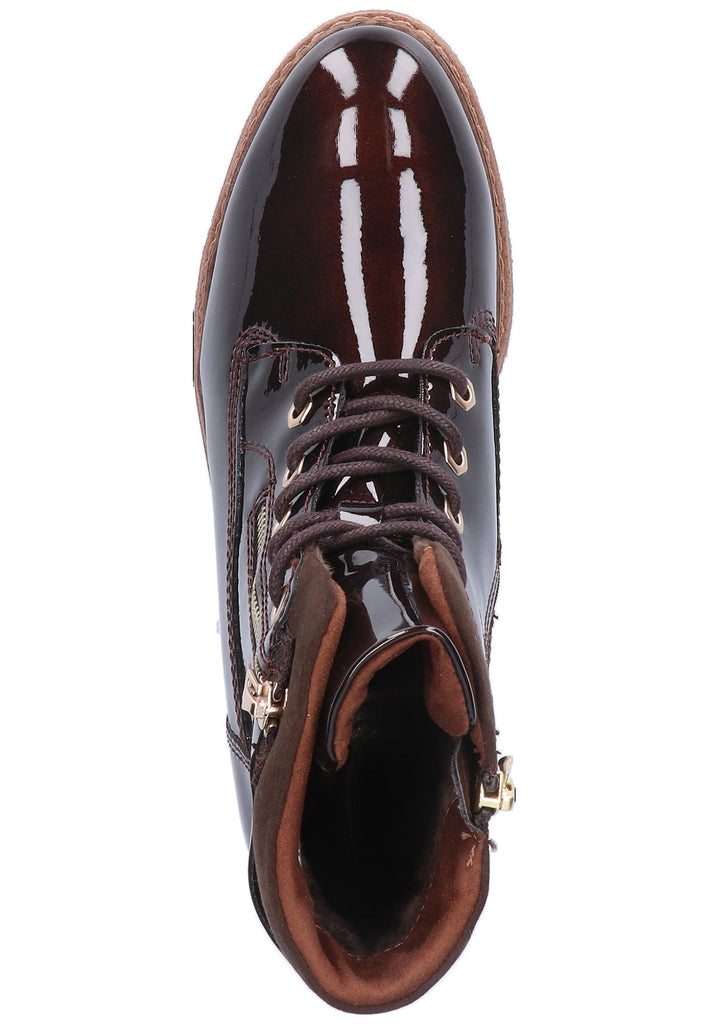 Tamaris Stiefelette Lederimitat/Textil Dunkelbraun - surf4shoes