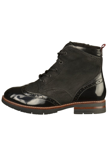 Tamaris Stiefelette Leder Schwarz - surf4shoes