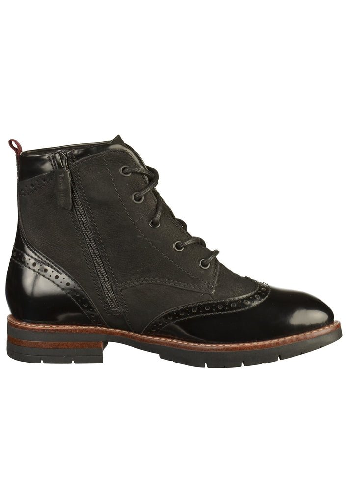 Tamaris Stiefelette Leder Schwarz - surf4shoes