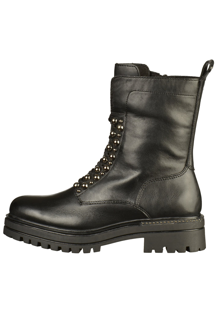 Tamaris Stiefelette Leder Schwarz - surf4shoes