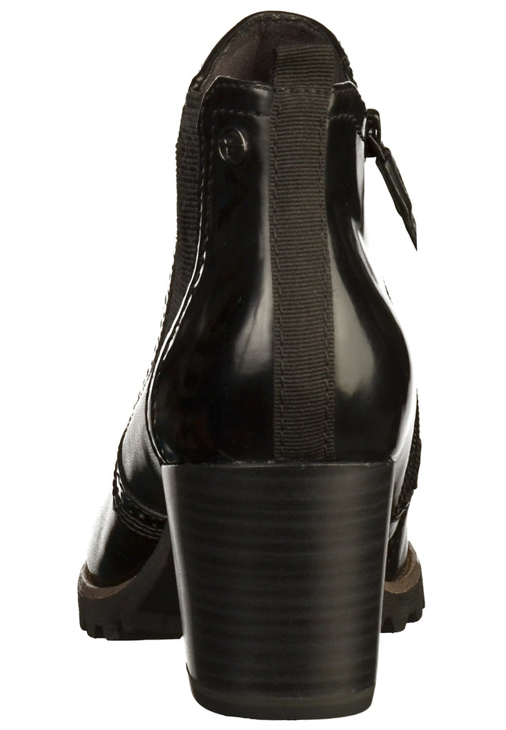 Tamaris Stiefelette Leder Schwarz - surf4shoes