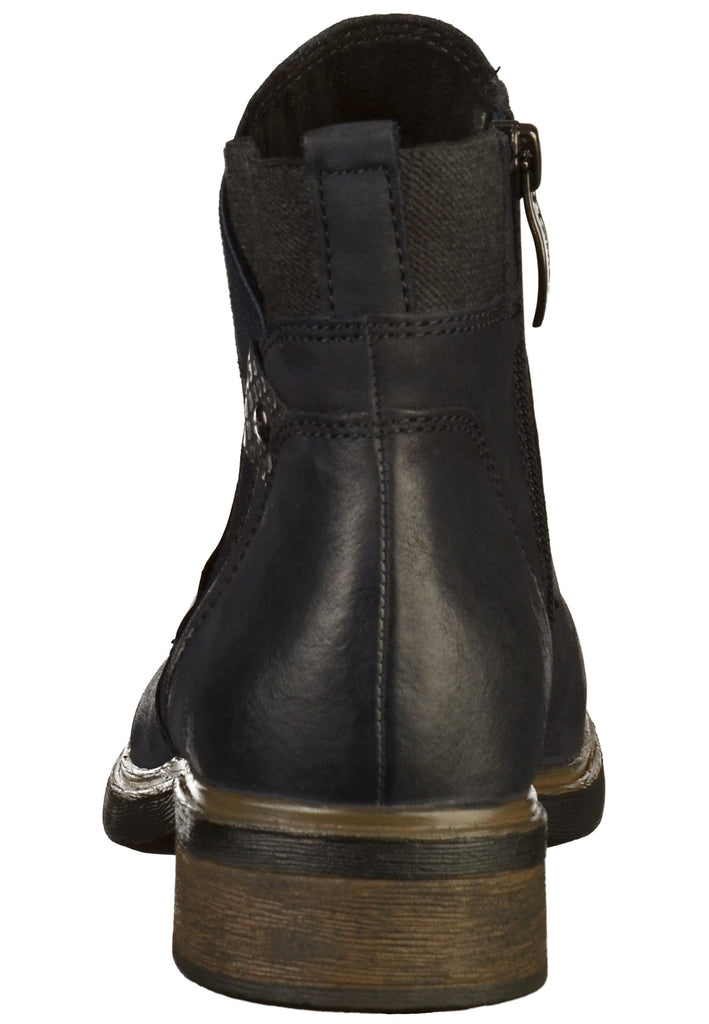 Tamaris Stiefelette Leder/Textil Anthrazit - surf4shoes