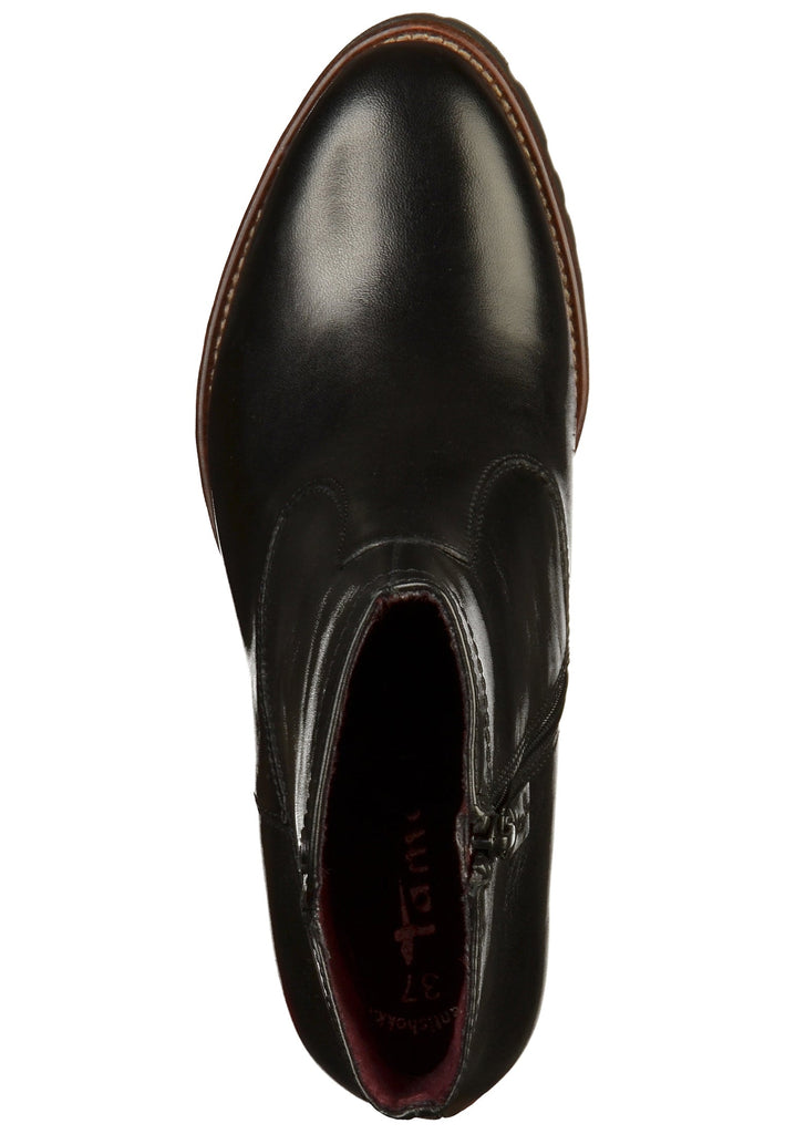 Tamaris Stiefelette Leder Schwarz - surf4shoes